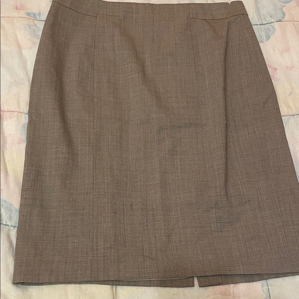 Ann Taylor Taupe Brown Pencil Skirt